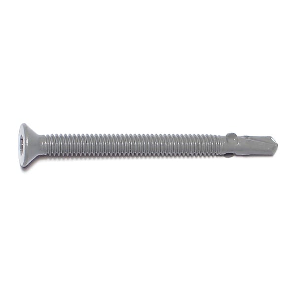 Midwest Fastener Self-Drilling Screw, #14 x 3 in, Gray Ruspert Steel Flat Head Torx Drive, 5 PK 30772 - main